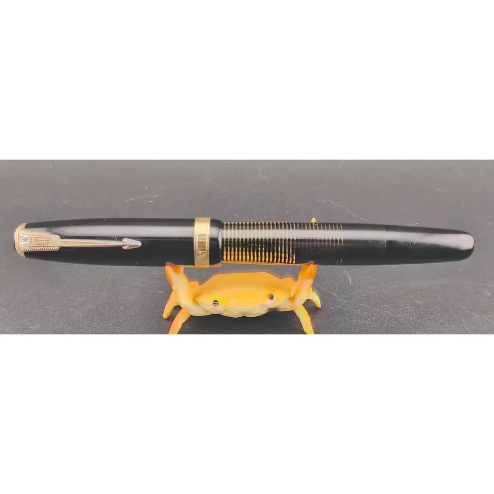 1946 Parker Vacumatic Major Fountain Pen Jet Black - Working